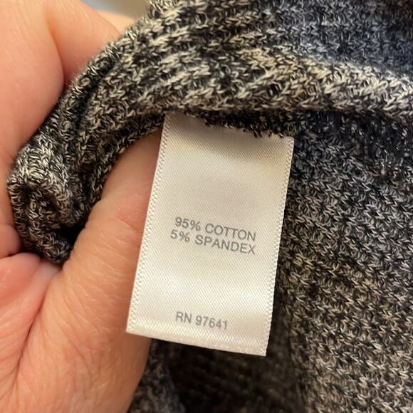 J. Jill Cowl Neck Waffle Knit Long Sleeve Top Size S Gray Tie Ruched Side Hem - Picture 5 of 8